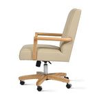 Bureaux et chaises pivotants en cuir de vachette pleine fleur, style ferme moderne