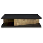 Table basse marron - 60cm de large x 35cm de profondeur x 16cm de haut