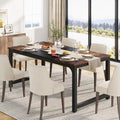 Table de salle à manger industrielle de 63 po pour 4-6 personnes, table de cuisine pour salle à manger - 63 L x 31.5 W x 29.53 H