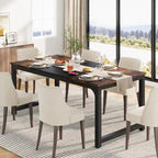 Table de salle à manger industrielle de 63 po pour 4-6 personnes, table de cuisine pour salle à manger - 63 L x 31.5 W x 29.53 H