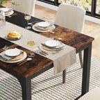 Table de salle à manger industrielle de 63 po pour 4-6 personnes, table de cuisine pour salle à manger - 63 L x 31.5 W x 29.53 H