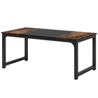 Table de salle à manger industrielle de 63 po pour 4-6 personnes, table de cuisine pour salle à manger - 63 L x 31.5 W x 29.53 H