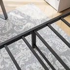 Cadre de lit plateforme avec tête de lit en bois, rangement sous le lit, antidérapant