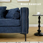 Canapé d'angle moderne convertible en chenille capitonnée